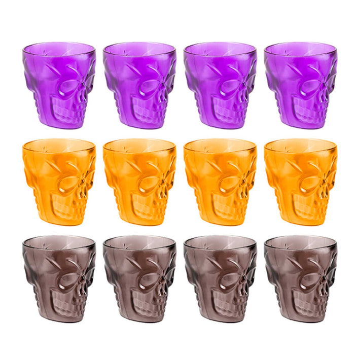 Halloween Shot Glasses Skull Drinkware Home Party Decoration Orange