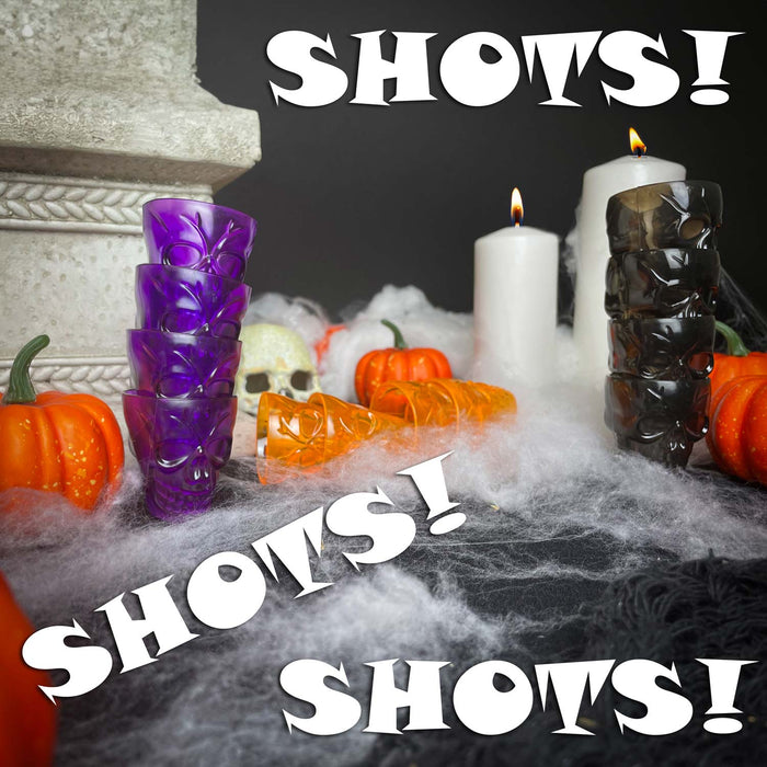 Halloween Shot Glasses Skull Drinkware Home Party Decoration Orange