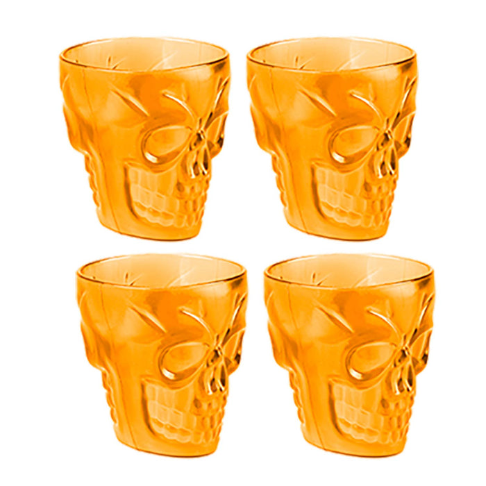 Halloween Shot Glasses Skull Drinkware Home Party Decoration Orange Purple Green