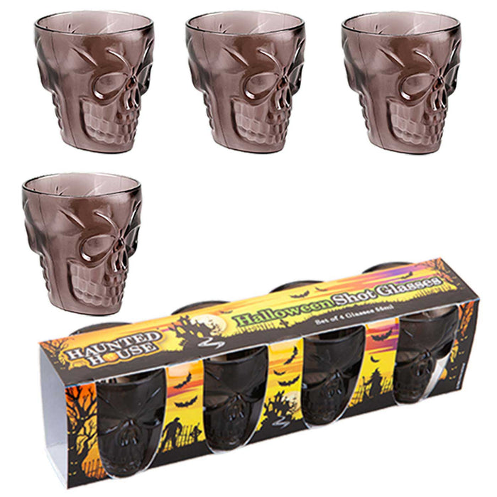 Halloween Shot Glasses Skull Drinkware Home Party Decoration Orange Purple Green