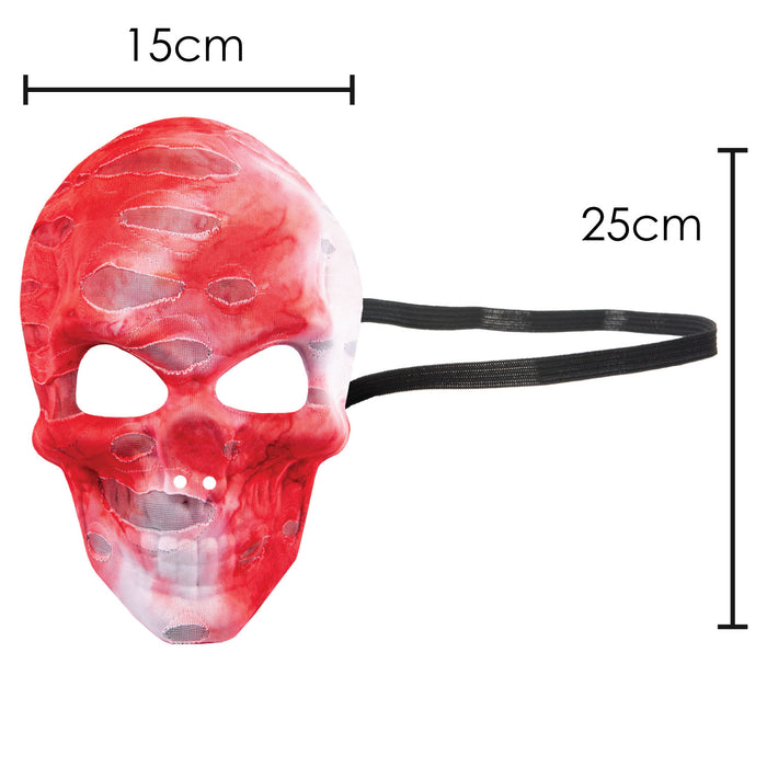 Halloween Skull mask Bloody Bandage Halloween Costume Dress Up White/Red