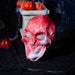 Halloween Skull mask Bloody Bandage Halloween Costume Dress Up White/Red