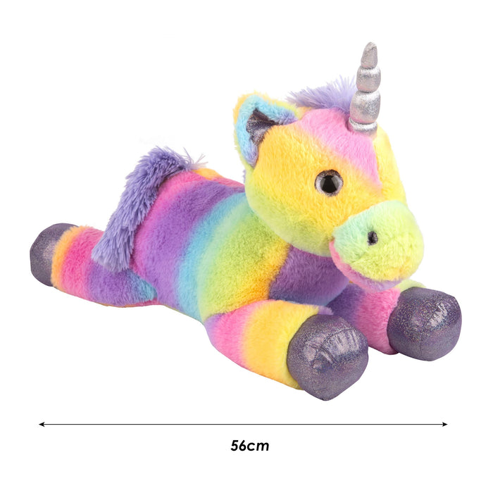 Premium Rainbow Plush Unicorn Soft Toy 56cm, Cuddly