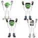 Halloween Pumpkin Decoration Set 1 Skeleton 1 Pirate 2 Frankenstein Pack of 4