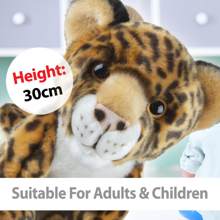 Safari Leopard 30cm Plush Premium Lifelike Toy - Natural World Collection