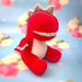 Valentines Soft Toy Dinosaur Red T Rex with Love Hearts Red T Rex 23cm