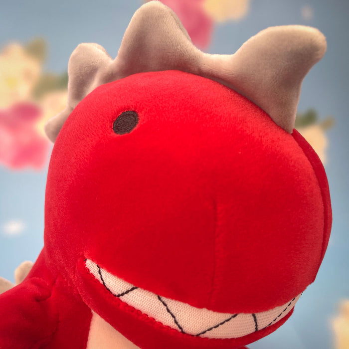 Valentines Soft Toy Dinosaur Red T Rex with Love Hearts Red T Rex 23cm