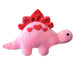 Valentines Soft Toy Dinosaur Pink Stegosaurus with Love Hearts 23cm
