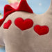 Valentines Soft Toy Dinosaur Grey Diplodocus with Love Hearts Grey Diplodocus 23cm