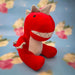 Valentines Soft Toy Dinosaur Red T Rex with Love Hearts Red T Rex 30cm