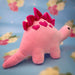 Valentines Soft Toy Dinosaur Pink Stegosaurus with Love Hearts Pink Stegosaurus 30cm