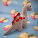 Valentines Soft Toy Dinosaur Grey Diplodocus with Love Hearts Grey Diplodocus 30cm