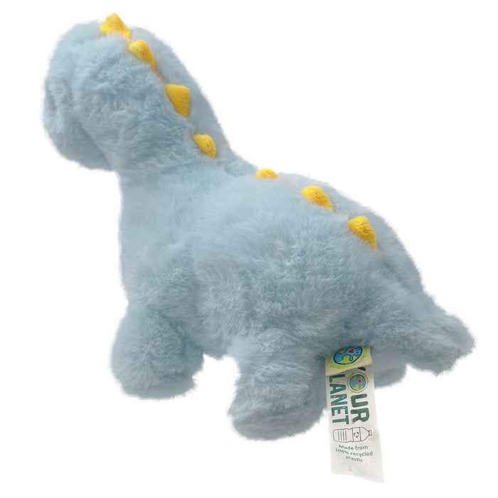Dinosaur Soft Toy Diplodocus 100% Recycled Eco Friendly Blue 21cm