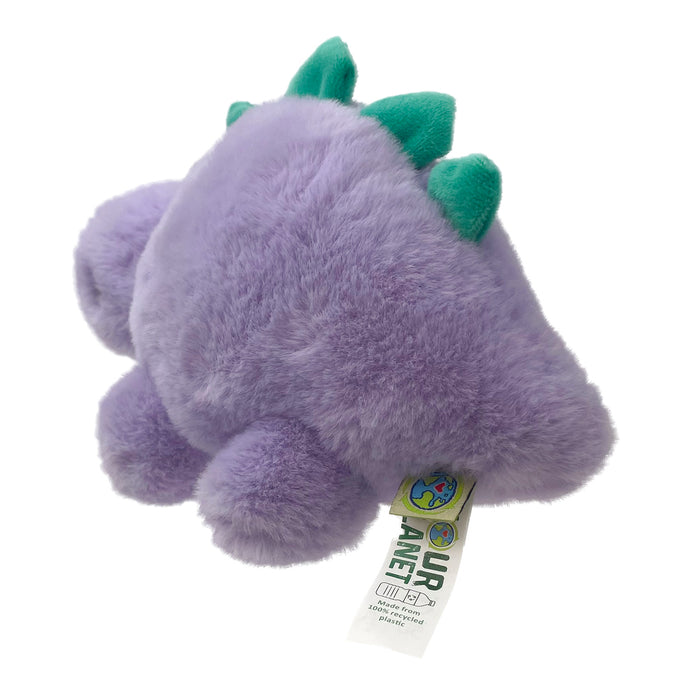 Dinosaur Soft Toy Stegosaurus 100% Recycled Materials-Eco Friendly Lilac Stegosaurus 21cm