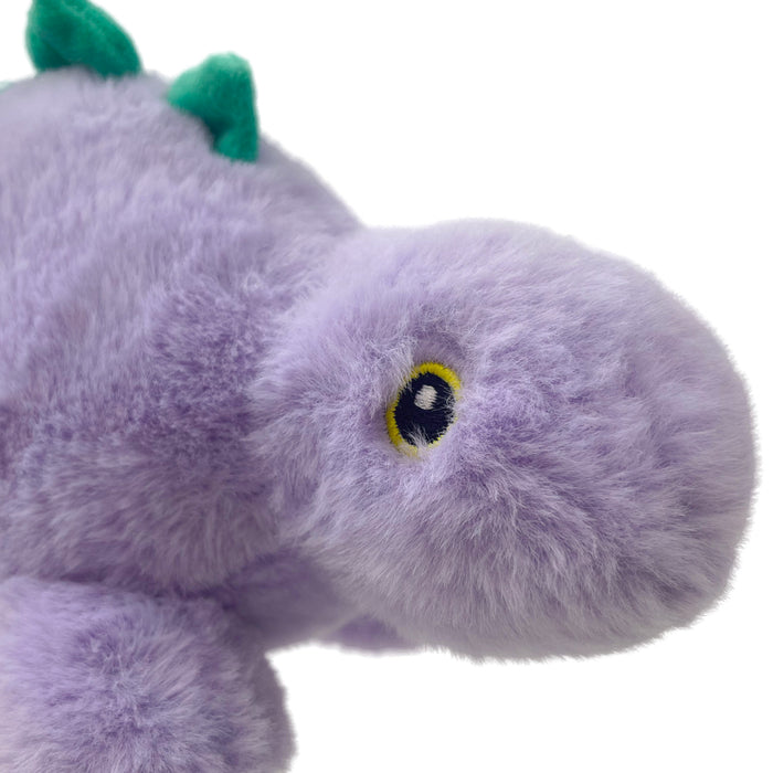 Dinosaur Soft Toy Stegosaurus 100% Recycled Materials-Eco Friendly Lilac Stegosaurus 21cm