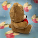 Valentines Soft Toy Bear Holding Love Heart-Fluffy Brown Bear