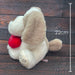 Valentines Soft Toy Dog Puppy Holding Love Heart Plush Toy Brown Dog 22cm