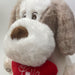 Valentines Soft Toy Dog Puppy Holding Love Heart Plush Toy Brown Dog 22cm