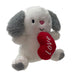 Valentines Soft Toy Dog Holding Love Heart Plush Toy Dog15cm