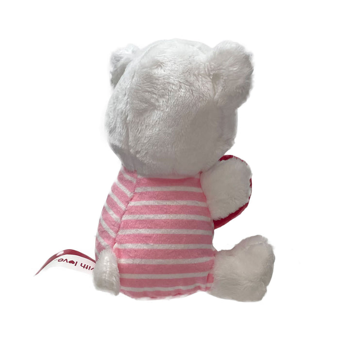 Valentines Soft Toy Bear Holding Love Heart Plush Toy Bear 15cm