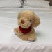 Valentines Soft Toy Dog Puppy Holding Love Heart Plush Toy Brown 15cm