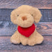 Valentines Soft Toy Dog Puppy Holding Love Heart Plush Toy Brown 15cm