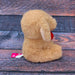 Valentines Soft Toy Dog Puppy Holding Love Heart Plush Toy Brown Dog