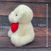 Valentines Soft Toy Dog Puppy Holding Love Heart Plush Toy White 15cm