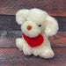 Valentines Soft Toy Dog Puppy Holding Love Heart Plush Toy White 15cm