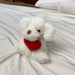 Valentines Soft Toy Dog Puppy Holding Love Heart Plush Toy White 15cm