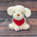 Valentines Soft Toy Dog Puppy Holding Love Heart Plush Toy White 15cm