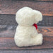 Valentines Soft Toy Dog Puppy Holding Love Heart Plush Toy White Dog
