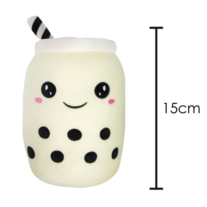 Boba Tea Soft Toy White Bubble Tea Plush Pillow, Cute Soft 1 X Milk 15cm