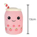 Boba Tea Soft Toy White Bubble Tea Plush Pillow, Cute Soft 1 X Strawberry 15cm