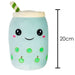 Boba Tea Soft Toy White Bubble Plush Pillow, Cute Apple