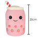 Boba Tea Soft Toy White Bubble Tea Plush Pillow, Cute Soft 1 X Strawberry 20cm