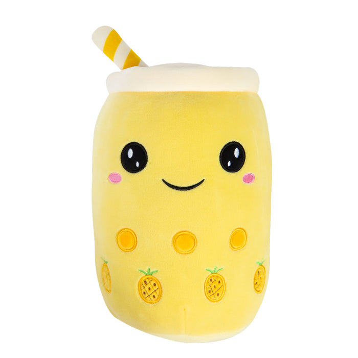 Boba Tea Soft Toy White Bubble Tea Plush Pillow, Cute Soft 1 X Pineapple 25cm