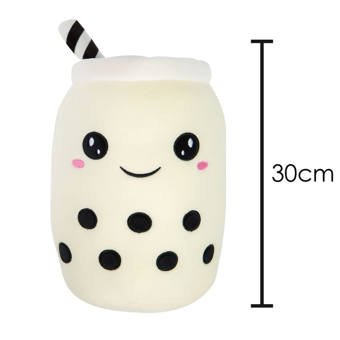 Boba Tea Soft Toy White Bubble Tea Plush Pillow, Cute Soft 1 X Milk 30cm