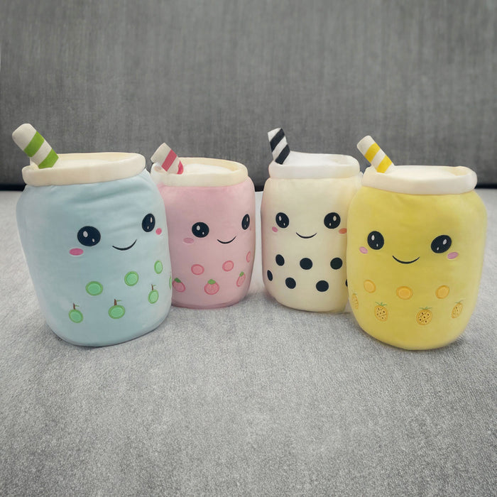 Boba Tea Soft Toy White Bubble Tea Plush Pillow, Cute Soft 1 X Milk 30cm