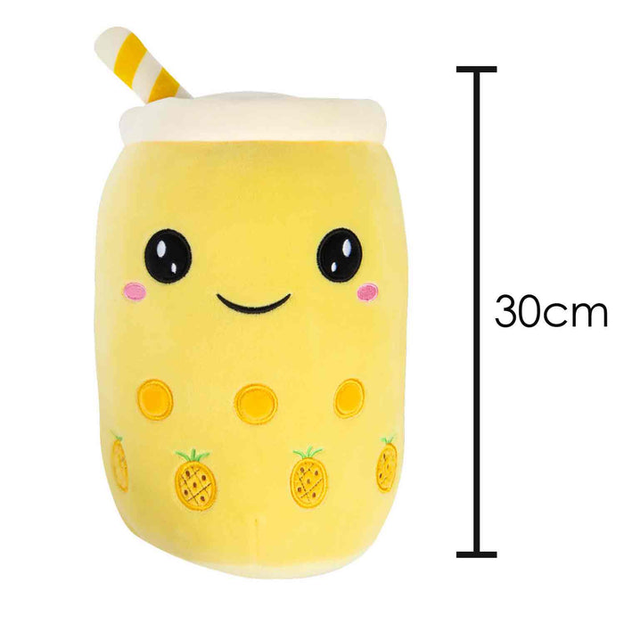 Boba Tea Soft Toy White Bubble Tea Plush Pillow, Cute Soft 1 X Pineapple 30cm