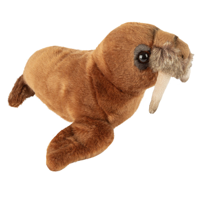 Walrus Soft Toy Arctic Animal Plush Cuddly Soft Furry Fluffy 30cm Brown Walrus