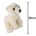 Polar Bear Soft Toy Arctic Animal Plush Cuddly Soft Furry 30cm White Polar Bear