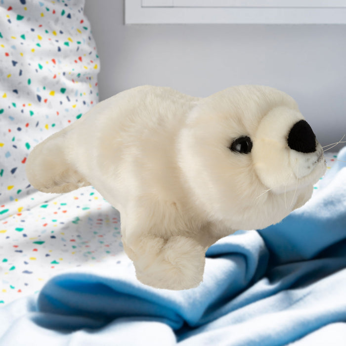 Seal Soft Toy Arctic Animal Plush Cuddly Soft Furry 30cm White Seal