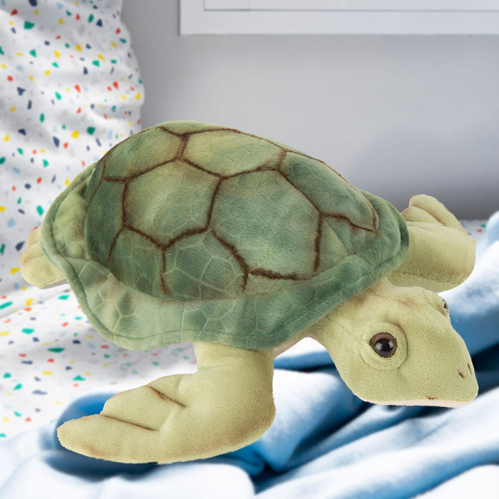 Sea Turtle Soft Toy Sealife Animal Plush Cuddly Soft 30cm Green Sea Turtle