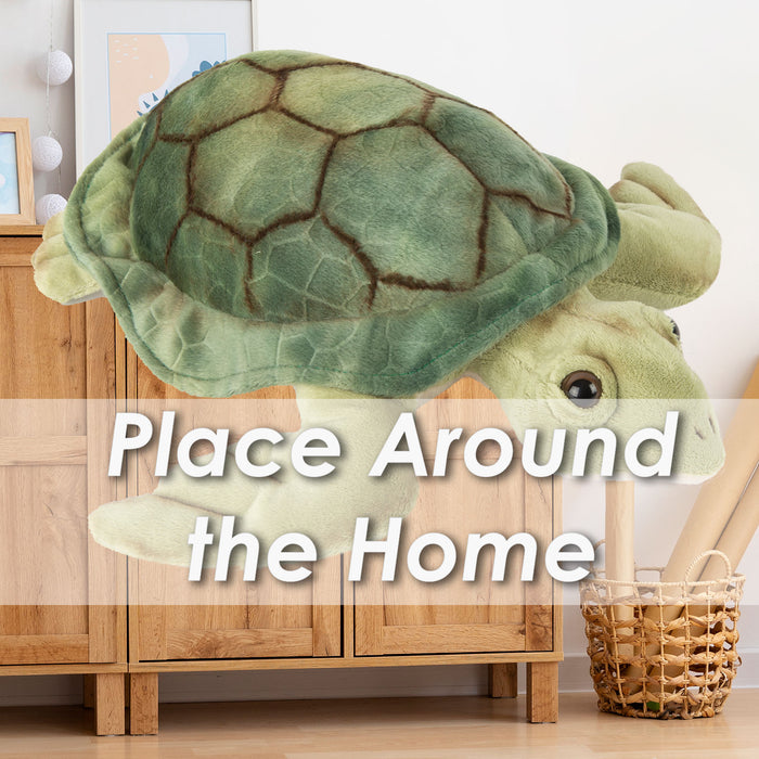 Sea Turtle Soft Toy Sealife Animal Plush Cuddly Soft 30cm Green Sea Turtle