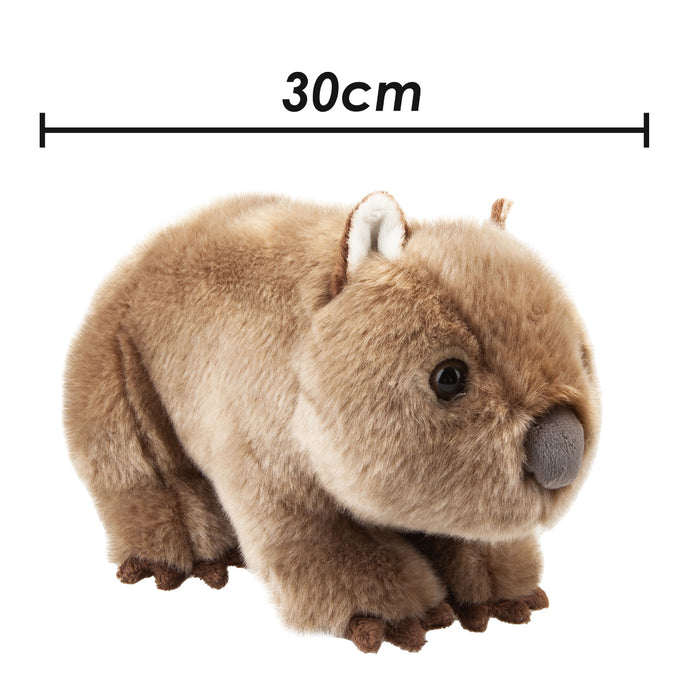 Wombat Soft Toy Wild Animal Plush Cuddly Soft Furry Fluffy 30cm Brown Wombat