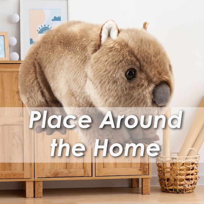Wombat Soft Toy Wild Animal Plush Brown