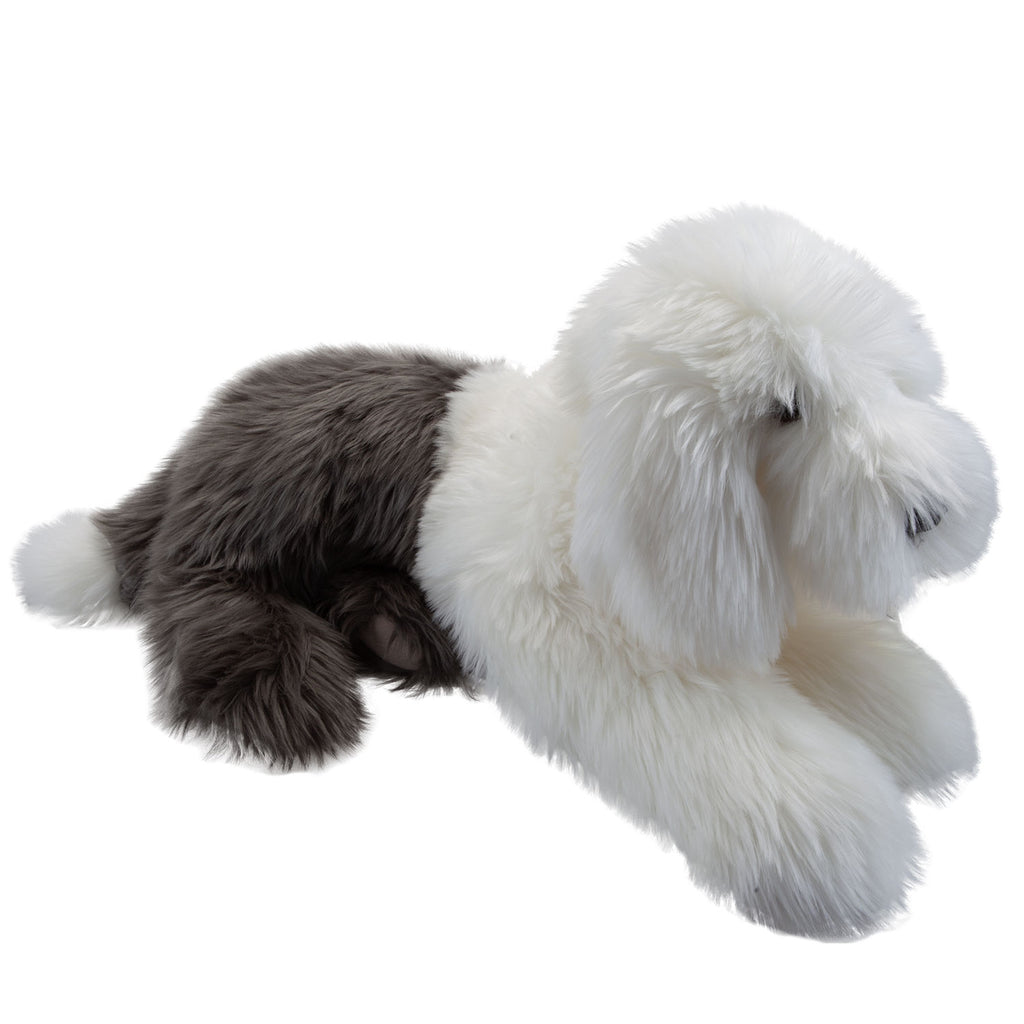 Sheepdog Soft Toy Dog Plush Cuddly Fluffy 45cm Grey and White Floppy S vfm estore