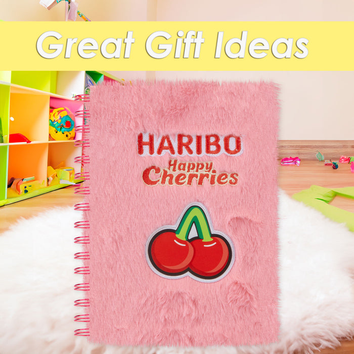 Notebook Haribo Cherry Diary journals Stationary Girls Boys All Ages 21.5cm Pink