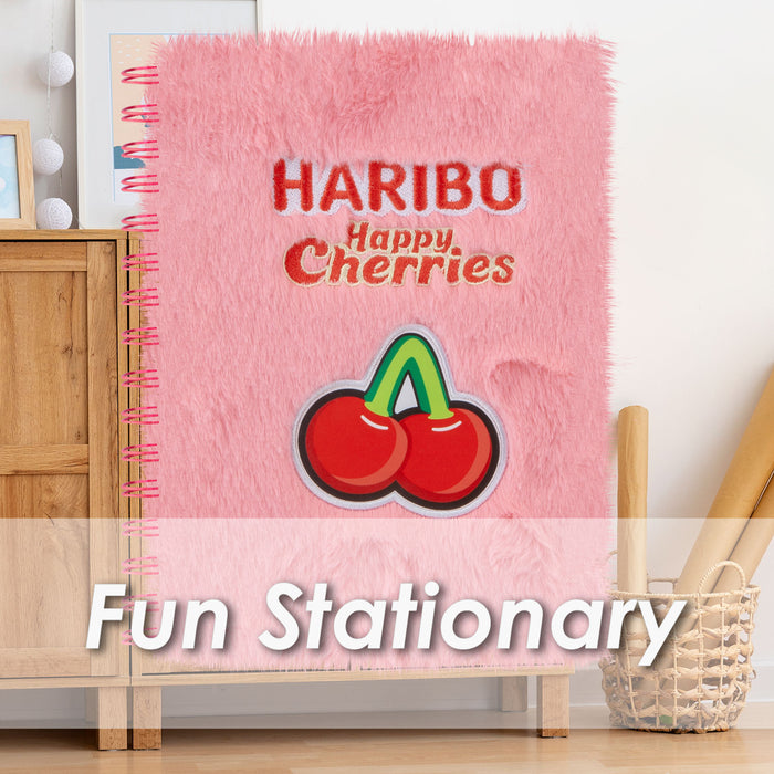 Notebook Haribo Cherry Diary journals Stationary Girls Boys All Ages 21.5cm Pink